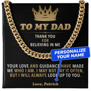 To My Dad from Son - Personalized Cuban Link Chain Gift Set 4862986