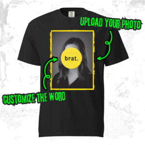 personalized punk rock graphic tee unisex garment dyed heavyweight t shirt black front brat