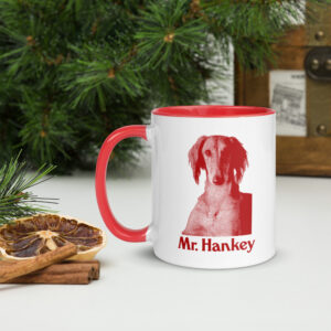 custom dog mug personalized with photo & name (red)