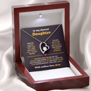 to my beautiful daughter from dad personalized forever love necklace gift set (copy)
